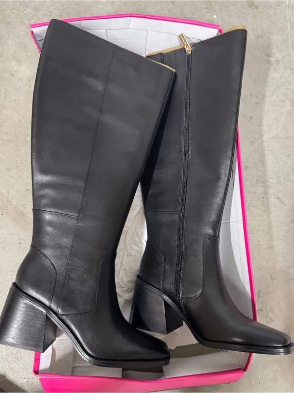 Vince Camuto Seshon Boot Black 6.5 M Wide Calf New Square Toe - Image 4