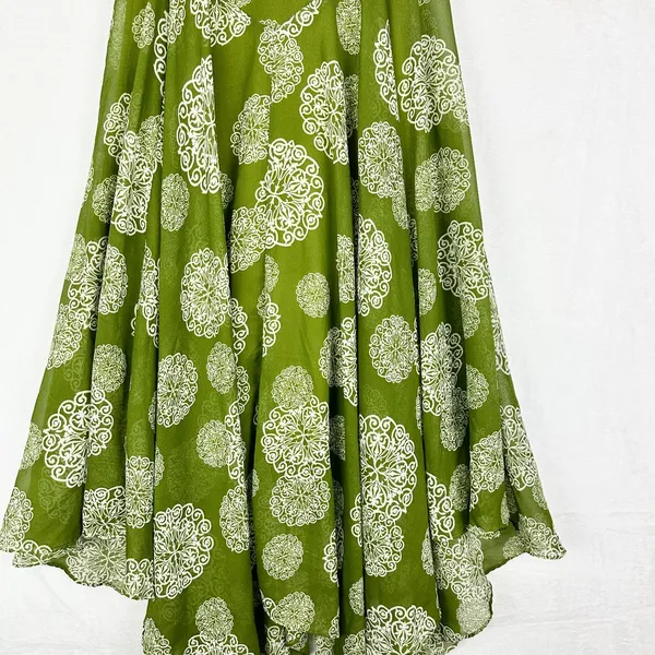 Vintage Fairy Ethereal Midi Dress Size Large Beaded Sequins Cowl Whimsical Y2K - Image 11