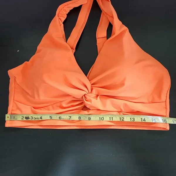 Tempt Me Orange and Blue Floral Bikini with High Waist Bottoms NWT Size XXL - Image 11