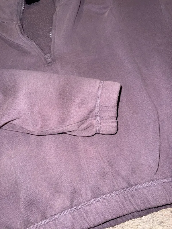 PacSun Purple Cropped Quarter-Zip - Image 3