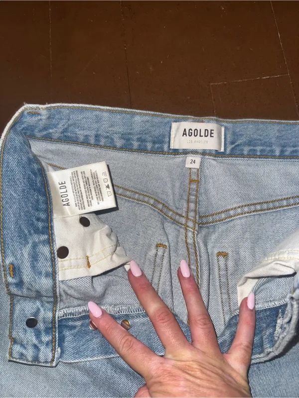 AGOLDE Light Blue Distressed Women’s Jeans - Image 3