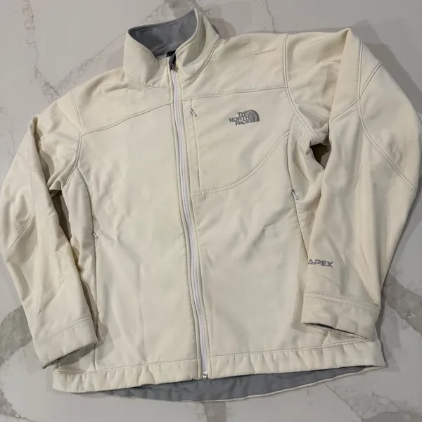 The North Face Apex Bionic Jacket Women’s Large White Dune Windproof Softshell - Image 3