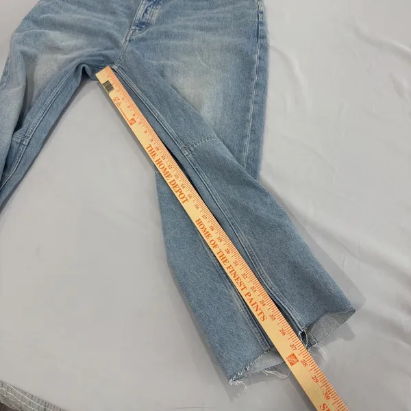 Madewell The Darted Barrel-Leg Jean Light Wash‎ Denim Size 33 NEW - Image 13