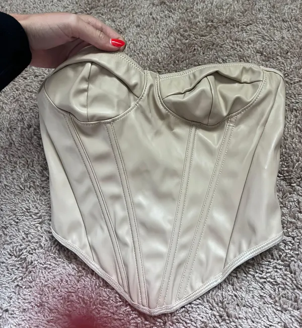 Edikted Leather Corset Top - Image 2