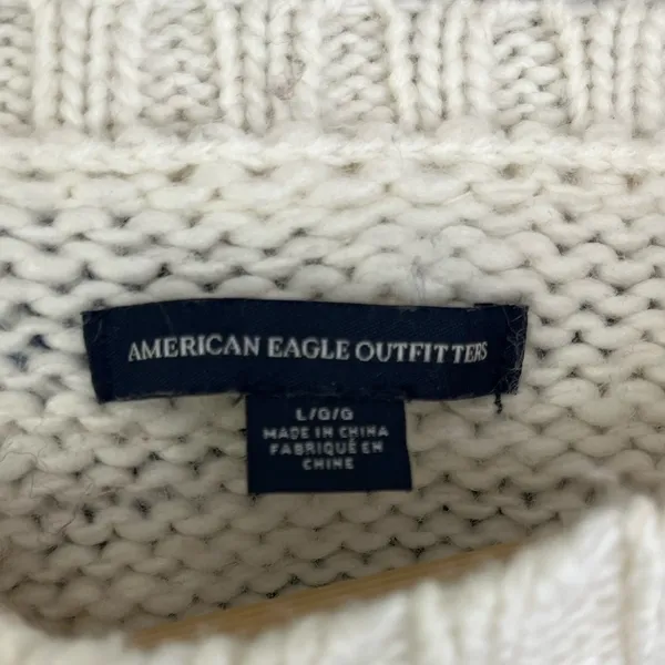 American Eagle Outfitters Women’s Large Fair Isle Chunky Knit Wool Blend Sweater - Image 8