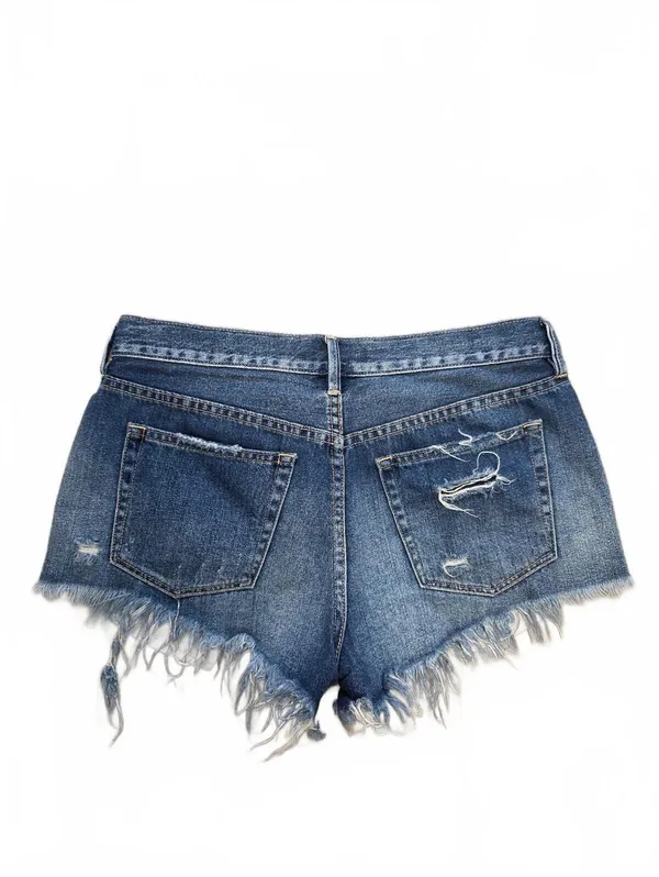 Free People We The Free Cut Off Denim Shorts Distressed Frayed Size 28 Casual - Image 2
