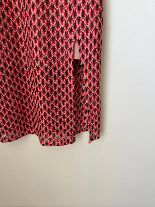 Gianni Bini Casey Crochet Overlay Midi Dress In Coral Size Medium - Image 2