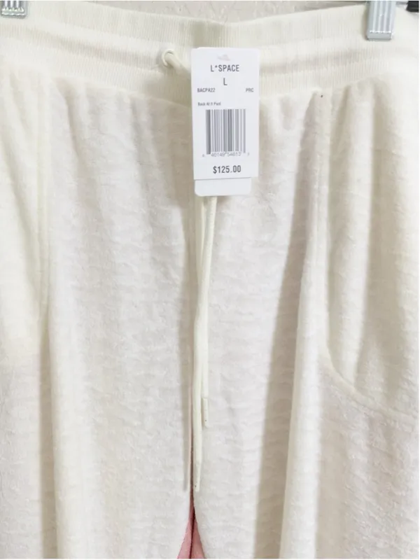 L*SPACE Best Life Pullover & Pant Set, Women's Size L Primrose & Cream NWT - Image 10