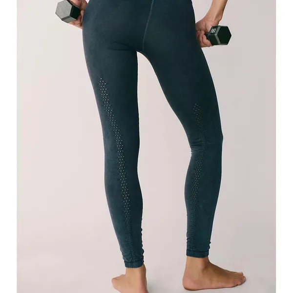 Free People Movement Good Karma Seamless Leggings Black Acid Wash XS/S - Image 2