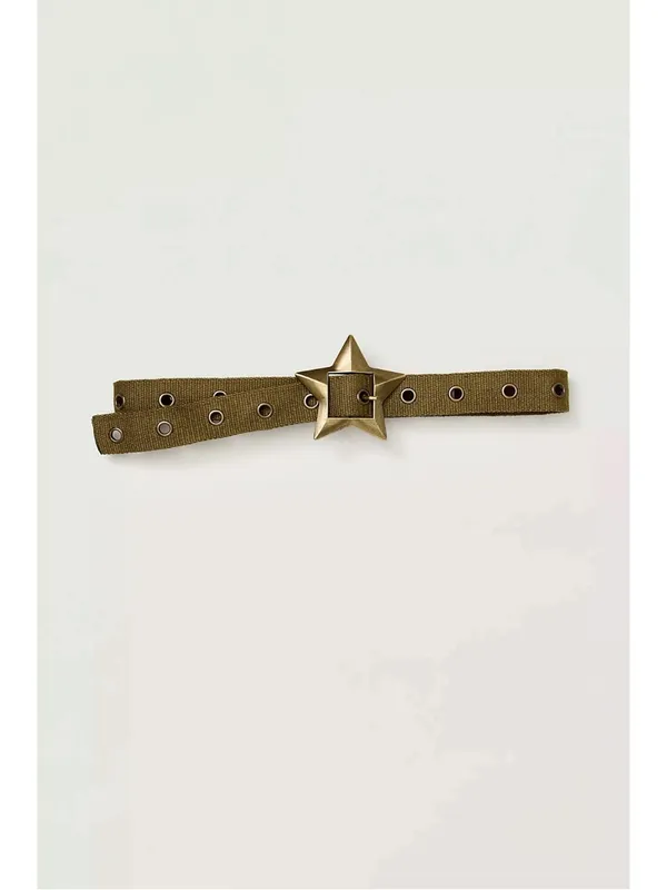 Free People Bohemian Grunge 90s Zoa Star Buckle Hip Belt Medium Large NWT - Image 5
