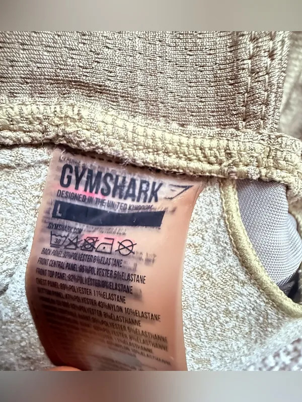 Gymshark Crop Top Sports Bra CrissCross Back Green Large - Image 3