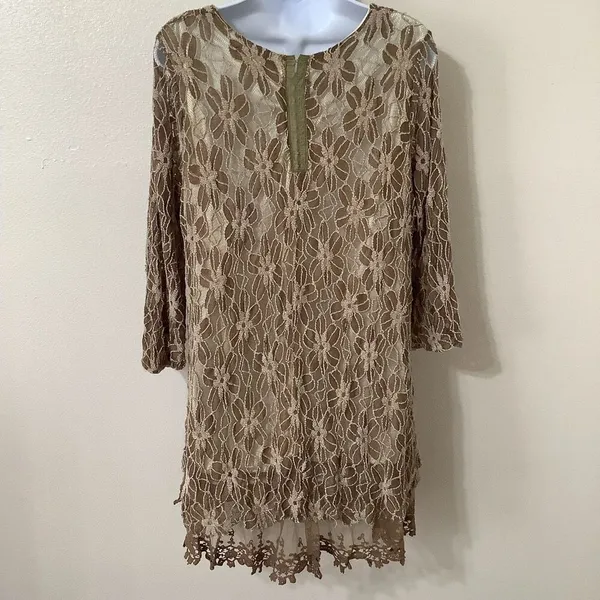 Lace Tunic Top Large‎ Forest Fairy Lagenlook Fairycore Boho Goblincore Bohemian - Image 2