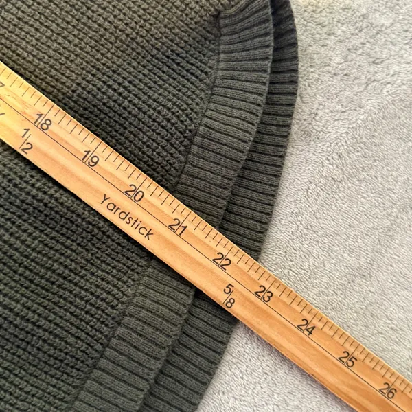 Ralph Lauren Green Waffle Knit Cowl Neck Sweater Women Size‎ M Minimalist - Image 10