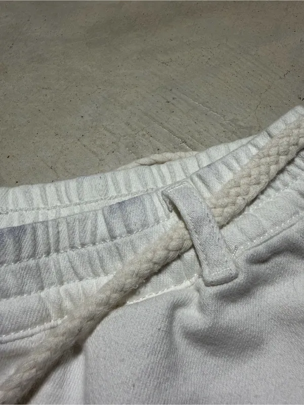Aerie White Distressed belted denim Shorts XS - Image 8