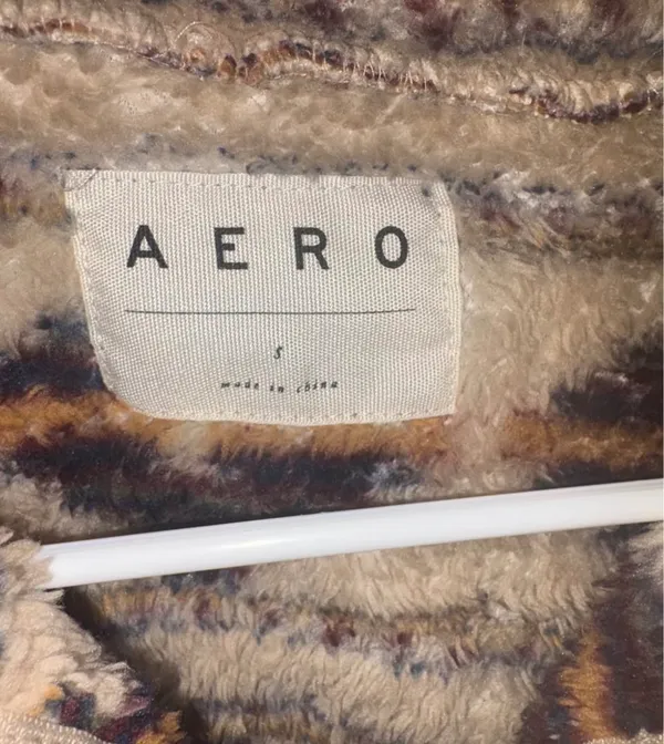 Aeropostale Aztec Southwest Fleece Sherpa Pullover Jacket - small - Image 2