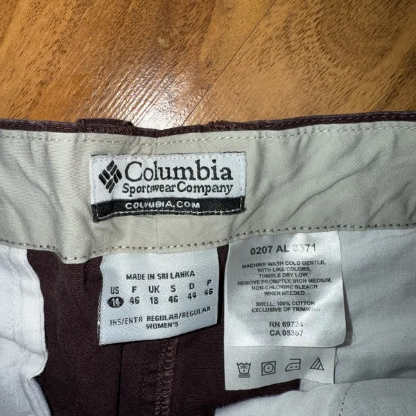 Columbia chocolate brown size 14 hiking, work pant‎ 100% cotton outdoor - Image 5