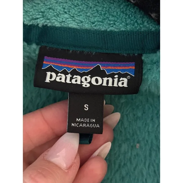 Patagonia Women's Synchilla Snap-T‎ Fleece Pullover Teal Small - Image 4