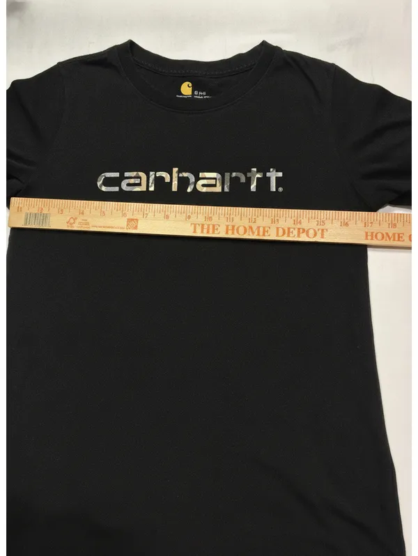 Carhartt Long Sleeve Black Tee - Size S (4-6) - Image 4