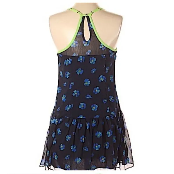 Womens Hollister Floral Forget Me Nots Racerback Flounce Sleeveless Dress - Sz S - Image 5