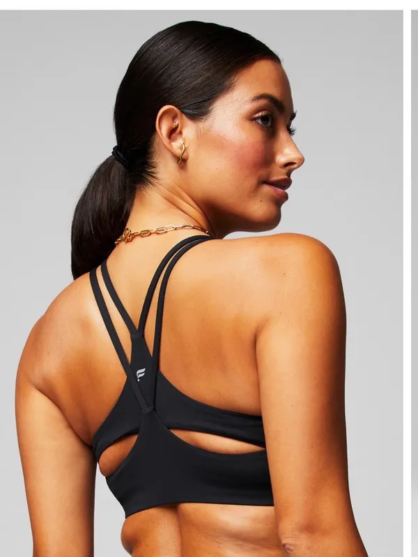 Fabletics Black Double-Strap Sports Bra - Image 2