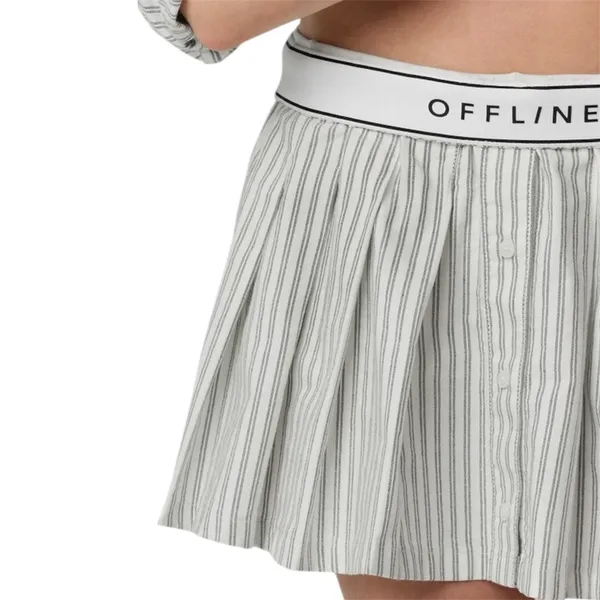 OFFLINE by Aerie NWT Oxford Pleated Tennis Skirt Striped‎ Athleisure Size Large - Image 2