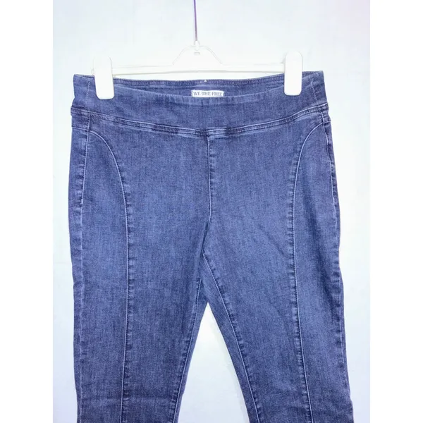 We The Free‎ Double Dutch Free People Dark Wash Split Hem Pull On Skinny Jeans - Image 3