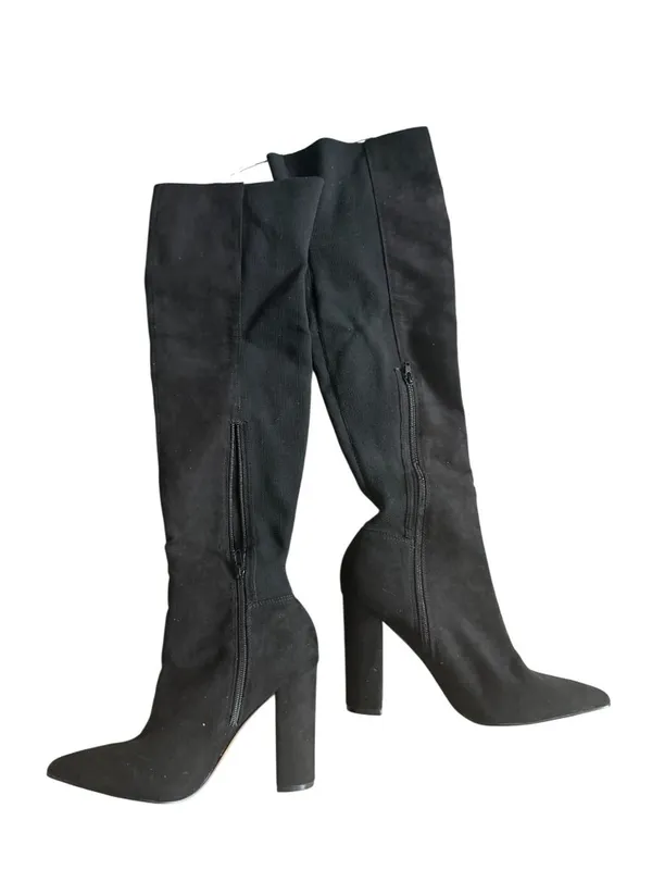 EXPRESS Pull On Black Knee High Stretch Boots Size 8 NEW NWT - Image 2