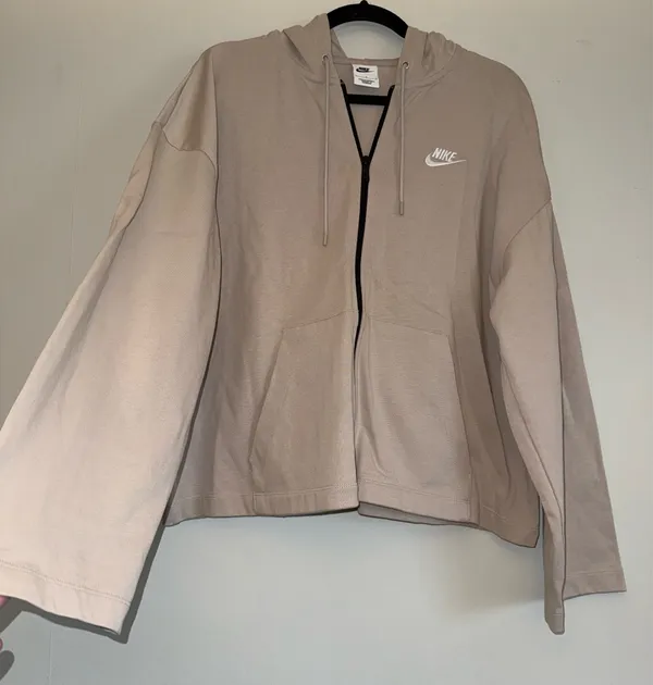 NIKE women’s Long Sleeve Fleece Zipper Active Hoodie sweater sz L ✨ - Image 5