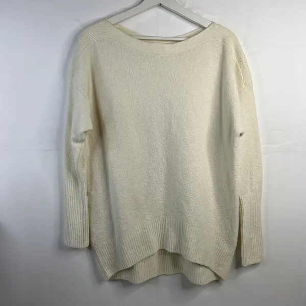 Anthropologie Size M Naomi Sweater Merino Wool Blend Boat Neck Oversized Slouchy - Image 5