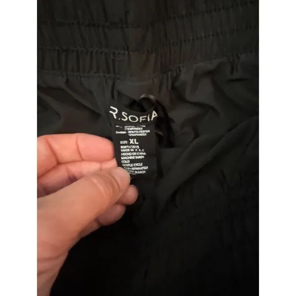 Women's black XL athletic shorts‎ lined R Sofia - Image 2