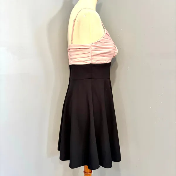 NWT City Studio Coquette Rosette Mini Dress Pink Black Fit Flare Whimsigoth - Image 5