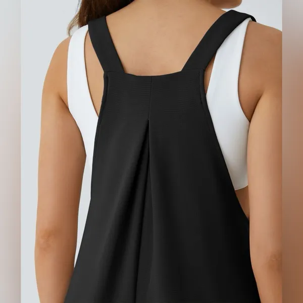 HALARA NWT Pockets Waffle Casual Jogger Overalls black sz Large - Image 4