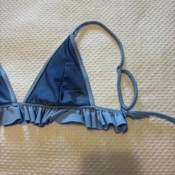 Tularosa Hazel‎ Bikini Swim Top in Sky Blue size Small NWT - Image 4