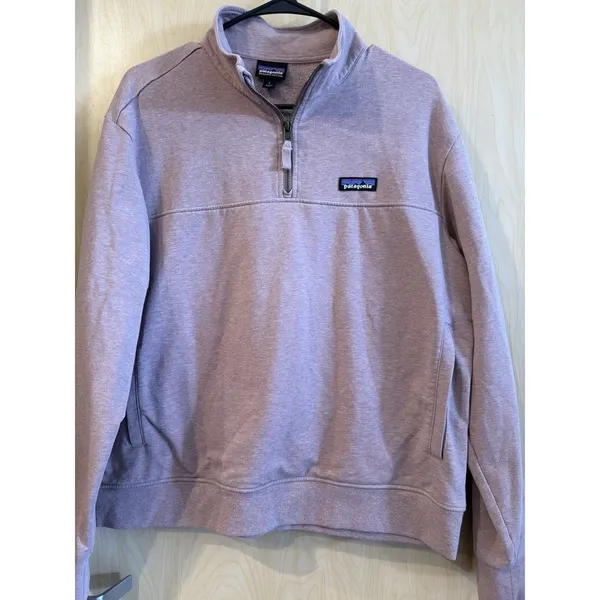 Patagonia Organic Cotton Quilt Snap-T Pullover L Quiet Violet 1/4 Zip - Image 2
