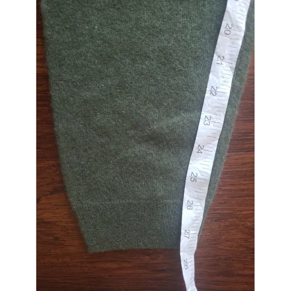 Filoro 100% Cashmere Army Green Knit Jogger Pants Size S New Lounge Luxury - Image 5