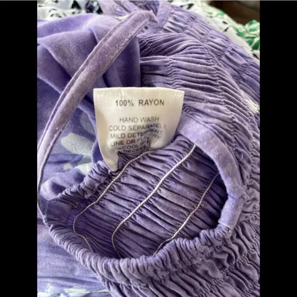 young fashion purple flowy summer dress one size - Image 5