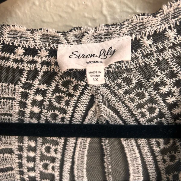 Siren Lily Boho Embroidered Sheer Mesh Kimono Floral Festival - Image 6