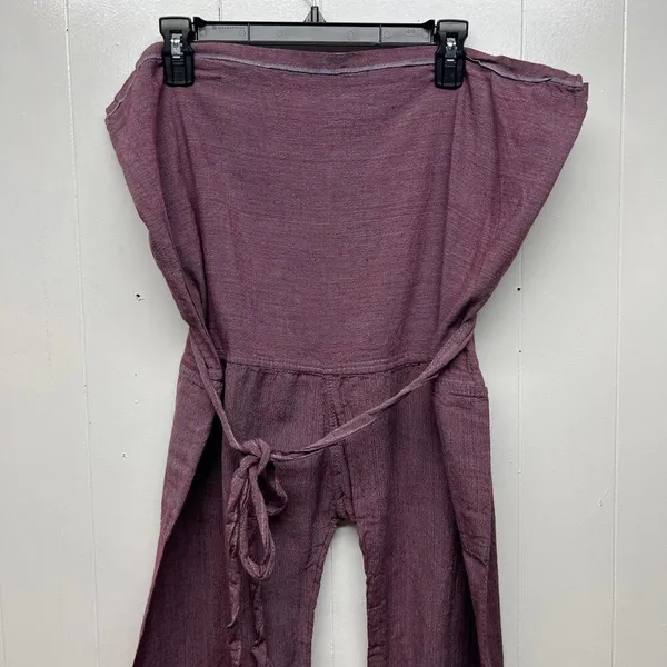 Women's Pull On Strapless Ankle Jumpsuit Size Large Tie Back Lightweight - Image 8