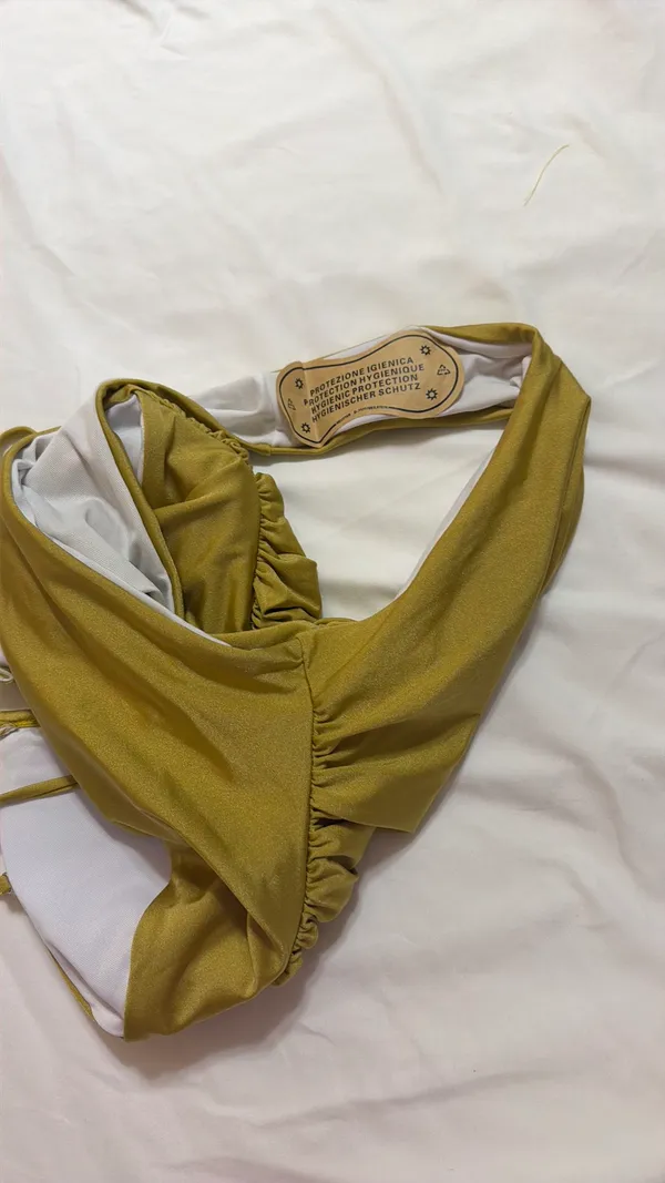 Chartreuse One Piece Swimsuit Yellow Size M - Image 3