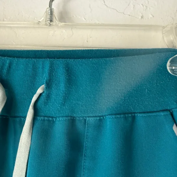 FIGS Teal Jogger Scrub Pants Womens Elastic Waist Drawstring Pockets Small Nurse - Image 2