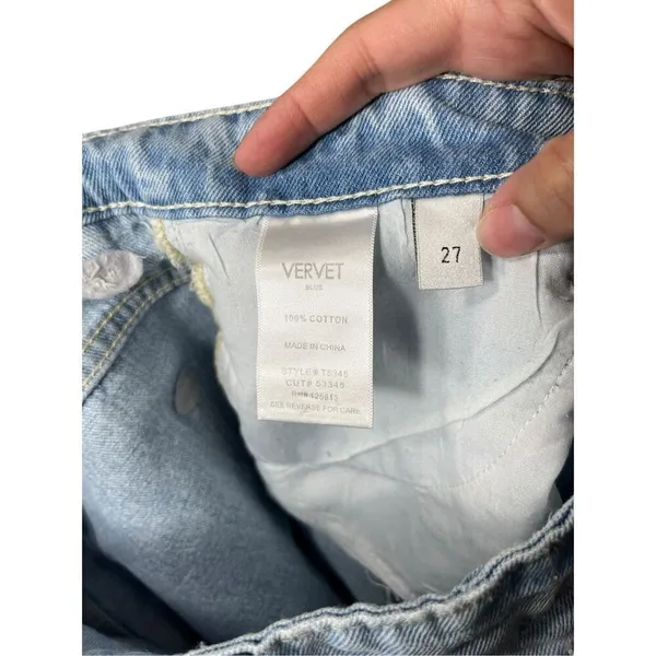 Vervet High Rise Wide Leg‎ Distressed Jeans Size 27 - Image 9