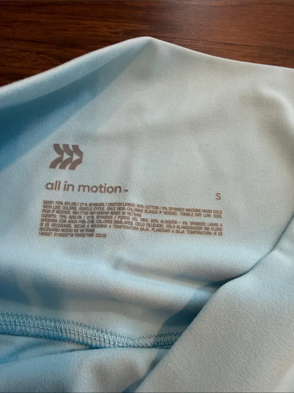 all in motion Light Blue High-Waist Women’s High Rise Leggings Small - C53-048 - Image 2