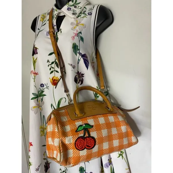 DOONEY & BOURKE Orange White Tote Crossbody Bag - Image 12