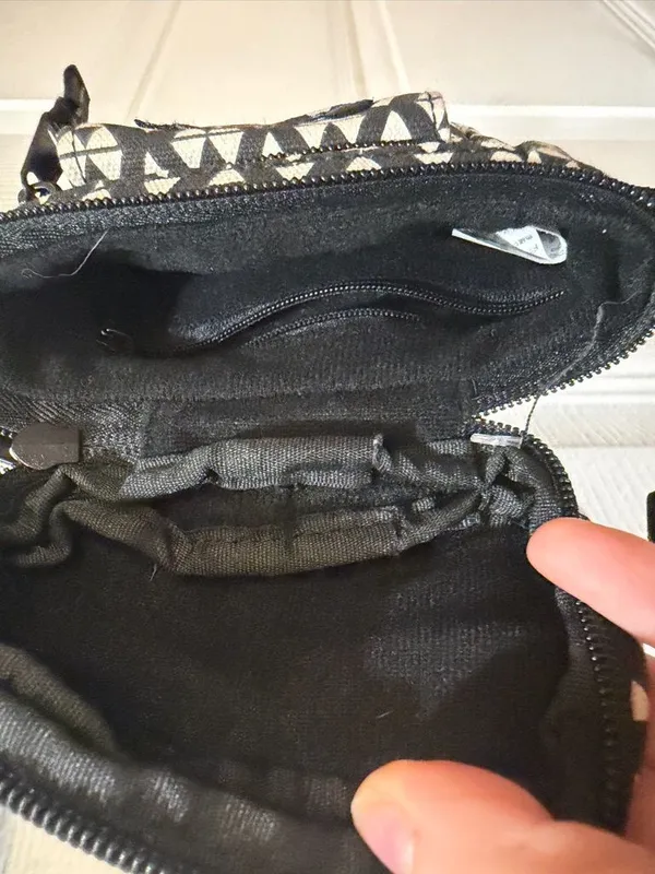Kavu Black & White Geo Print Crossbody Bag - Image 3