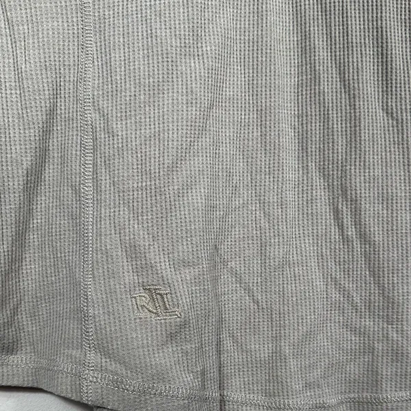 Lauren Ralph Lauren Ribbed Quarter Zip‎ Pullover Women’s Large Beige Long Sleeve - Image 6