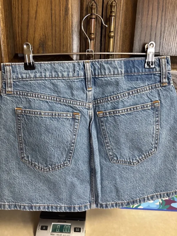 Abercrombie & Fitch Light Blue Denim Mini Skirt - Image 2