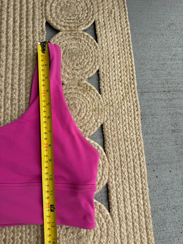 Lululemon Pink Bright Athletic Sports Bra Top Size 12 - Image 4