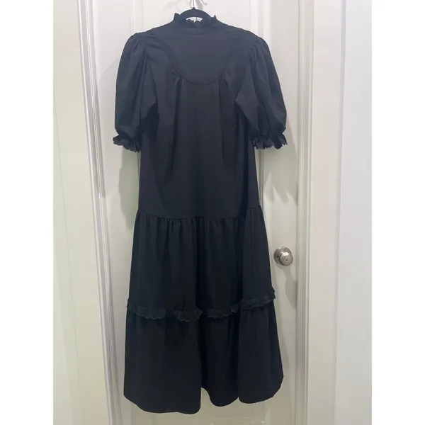 Tuckernuck Pomander Place Black Selena High Neck Maxi Dress Sz M - Image 13