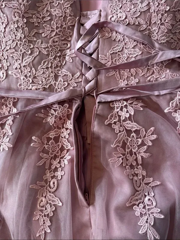 Women’s Pink Lace Short Tulle Prom Party Homecoming Dress Corset Back 24W **READ - Image 10