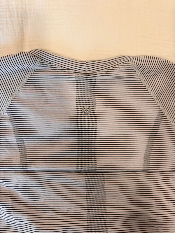 Lululemon Black and White Striped Swiftly Tech  - Image 3
